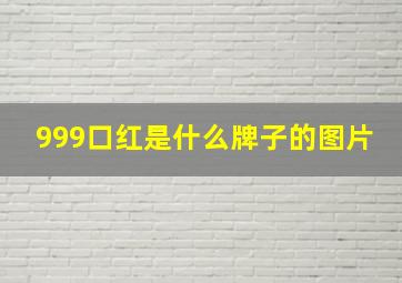 999口红是什么牌子的图片