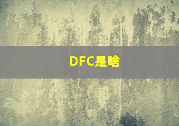 DFC是啥