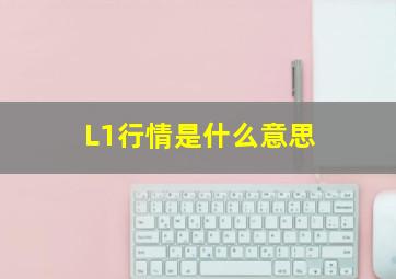 L1行情是什么意思