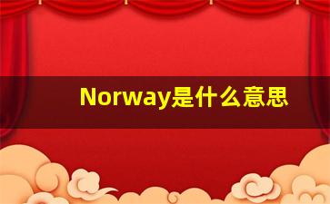 Norway是什么意思