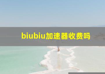 biubiu加速器收费吗