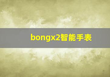 bongx2智能手表