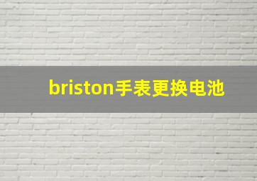 briston手表更换电池