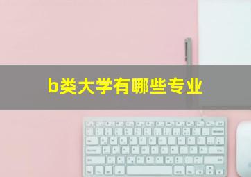 b类大学有哪些专业