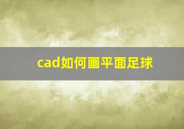 cad如何画平面足球