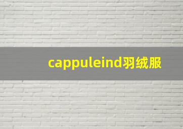 cappuleind羽绒服