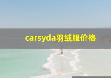 carsyda羽绒服价格