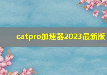 catpro加速器2023最新版