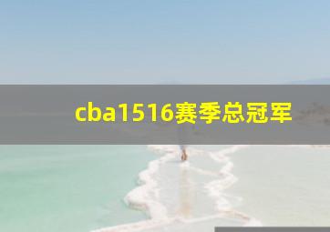 cba1516赛季总冠军