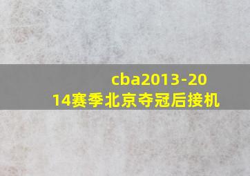 cba2013-2014赛季北京夺冠后接机