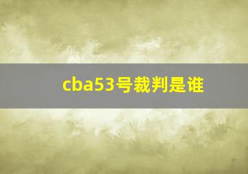 cba53号裁判是谁