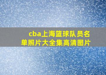 cba上海篮球队员名单照片大全集高清图片