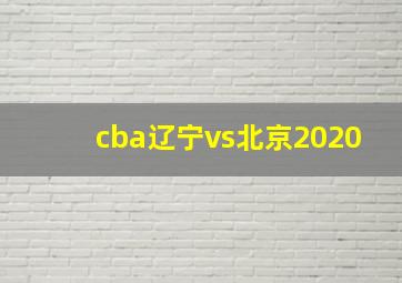 cba辽宁vs北京2020