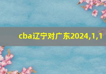 cba辽宁对广东2024,1,1