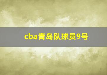 cba青岛队球员9号