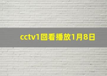 cctv1回看播放1月8日