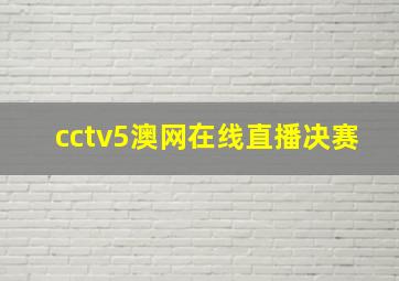 cctv5澳网在线直播决赛