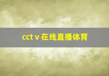 cctⅴ在线直播体育