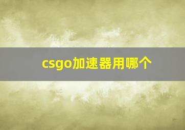 csgo加速器用哪个