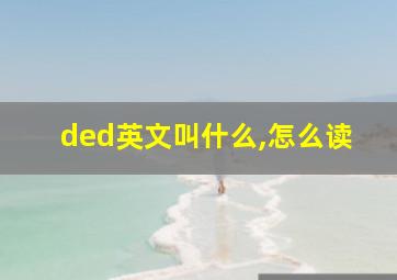 ded英文叫什么,怎么读