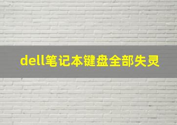 dell笔记本键盘全部失灵