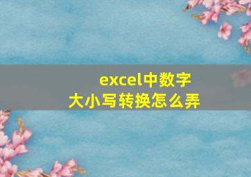 excel中数字大小写转换怎么弄