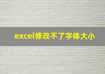 excel修改不了字体大小