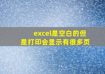 excel是空白的但是打印会显示有很多页