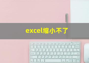 excel缩小不了