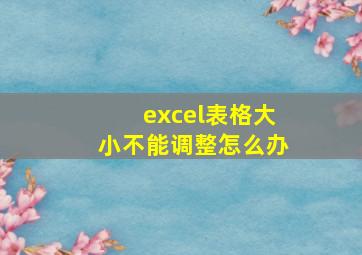 excel表格大小不能调整怎么办