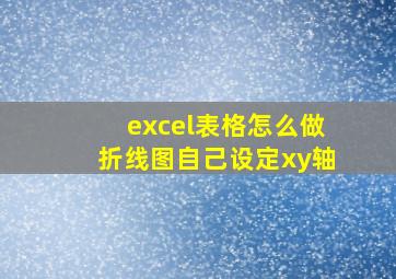 excel表格怎么做折线图自己设定xy轴