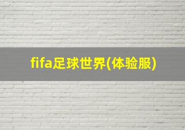 fifa足球世界(体验服)