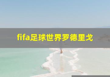 fifa足球世界罗德里戈