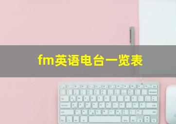 fm英语电台一览表