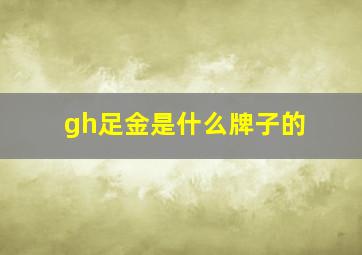 gh足金是什么牌子的