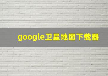 google卫星地图下载器