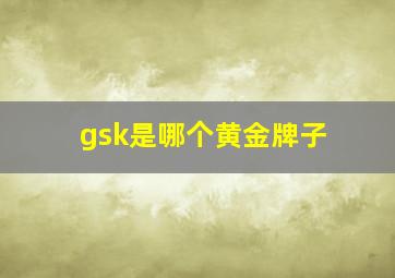 gsk是哪个黄金牌子