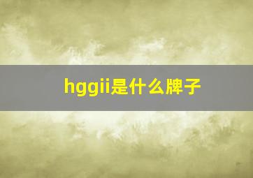 hggii是什么牌子