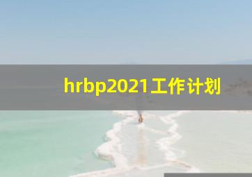 hrbp2021工作计划