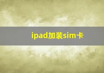 ipad加装sim卡