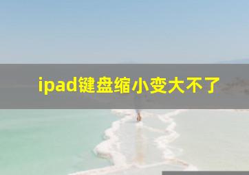 ipad键盘缩小变大不了