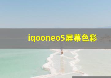 iqooneo5屏幕色彩