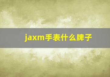 jaxm手表什么牌子