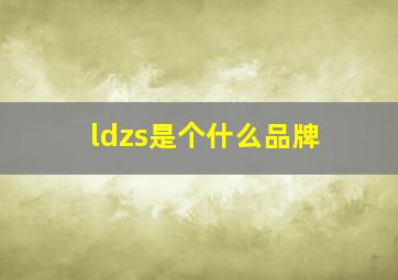 ldzs是个什么品牌