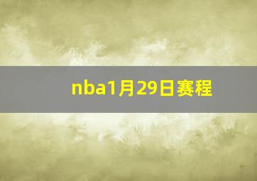 nba1月29日赛程