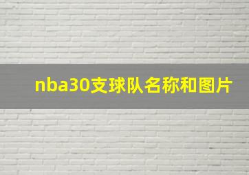 nba30支球队名称和图片