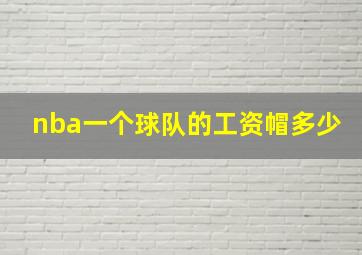 nba一个球队的工资帽多少