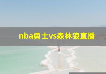 nba勇士vs森林狼直播