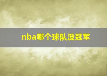 nba哪个球队没冠军