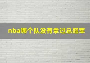 nba哪个队没有拿过总冠军